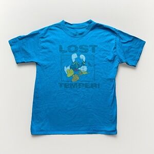 Disney Parks T-Shirt Donald Duck Lost Temper XL Blue Disneyland Graphic Tee